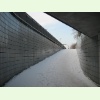 Fußgänger- und Fahrradtunnel A7 AS-Stellingen im Winter bei Glatteis nicht gestreut