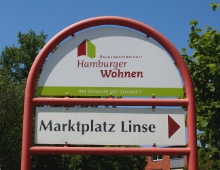 Schild Marktplatz Linse